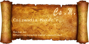 Csizmadia Makár névjegykártya